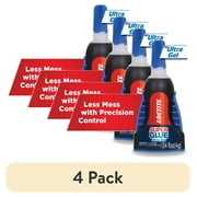 (4 pack) Loctite Super Glue Ultra Gel Control, Pack of 1, Clear 4 g Bottle