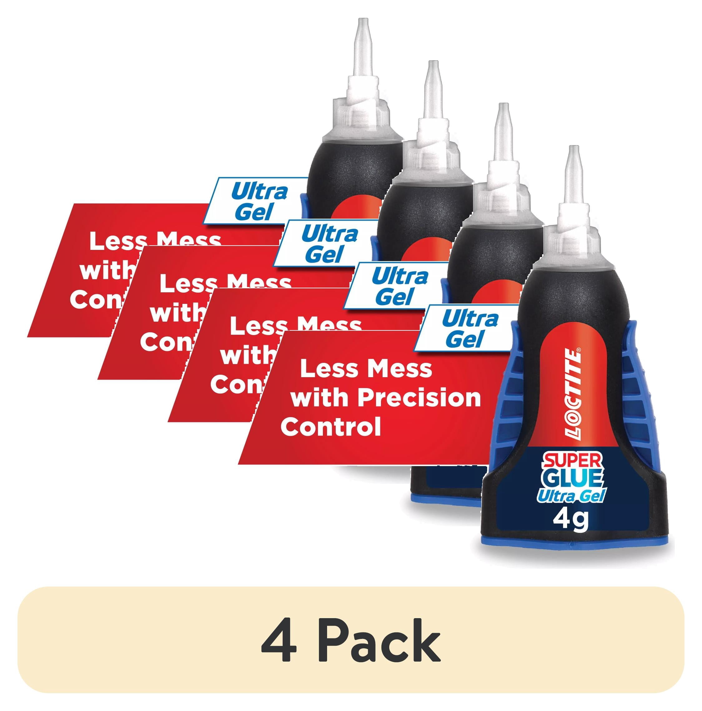 (4 pack) Loctite Super Glue Ultra Gel Control, Pack of 1, Clear 0.14 fl oz Bottle