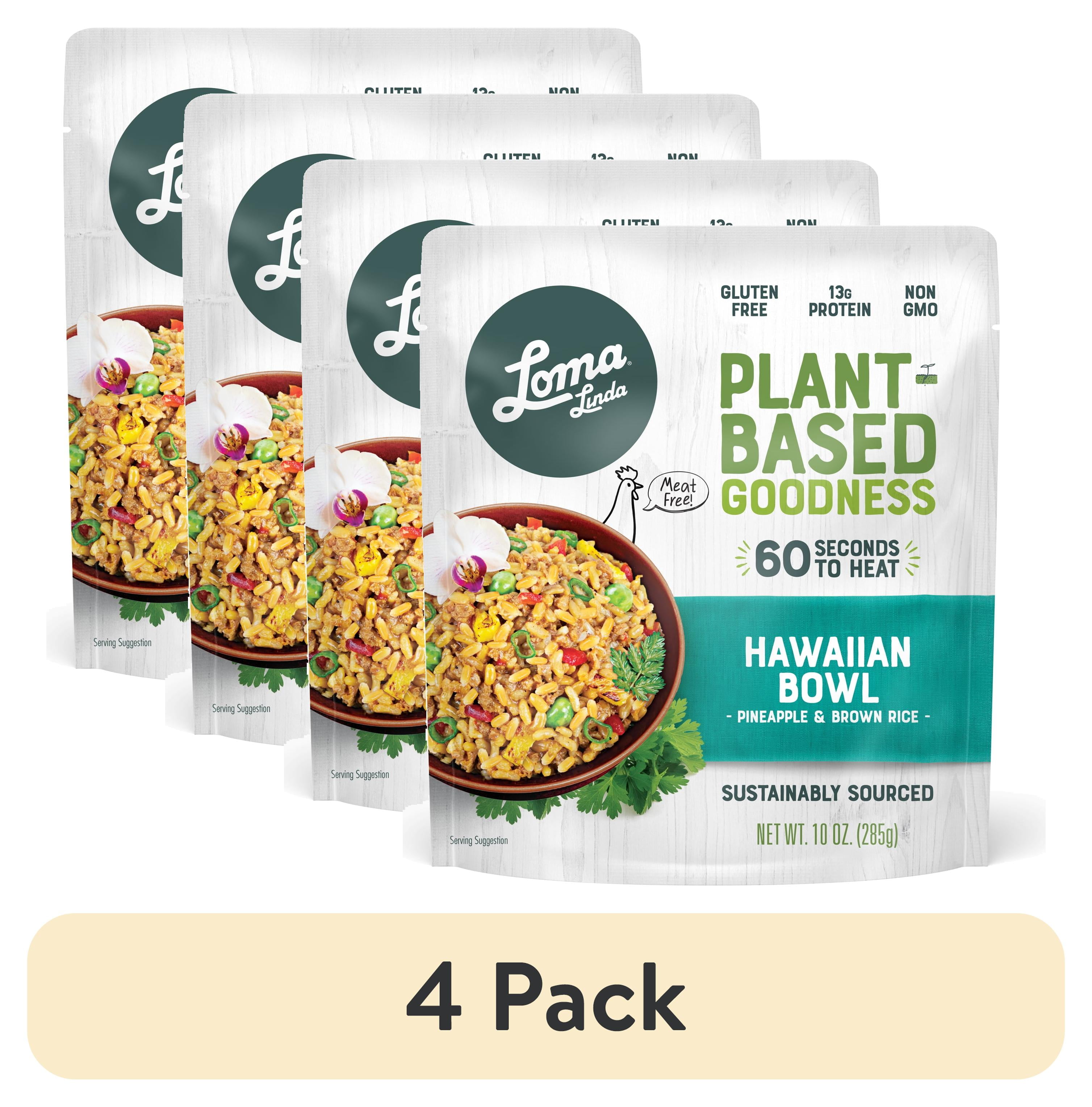 (4 pack) Loma Linda Hawaiian Bowl with Pineapple and Brown Rice, 10 oz (shelf stable) packaged meals