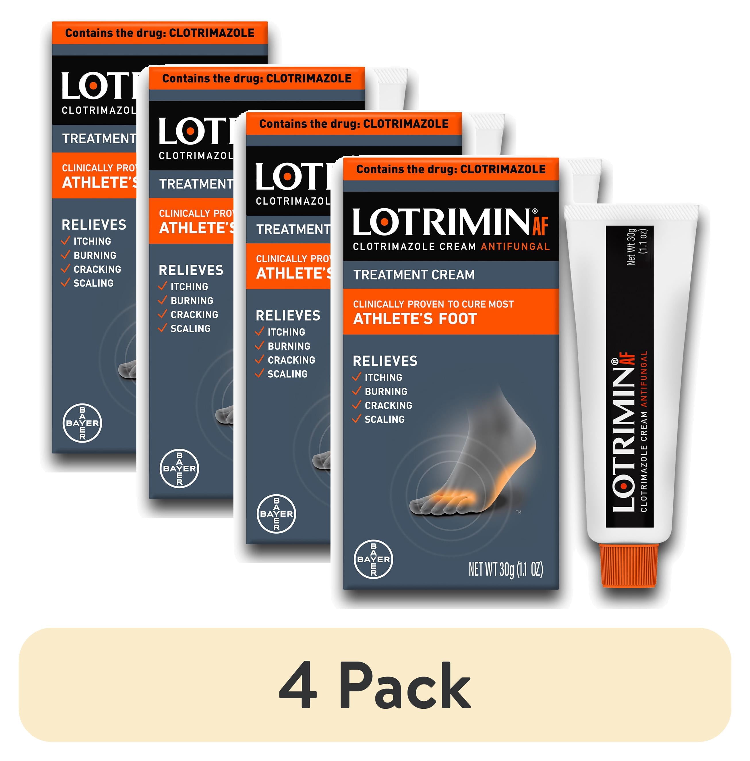 (4 pack) Lotrimin® AF Athlete's Foot Antifungal Cream, 30G Tube
