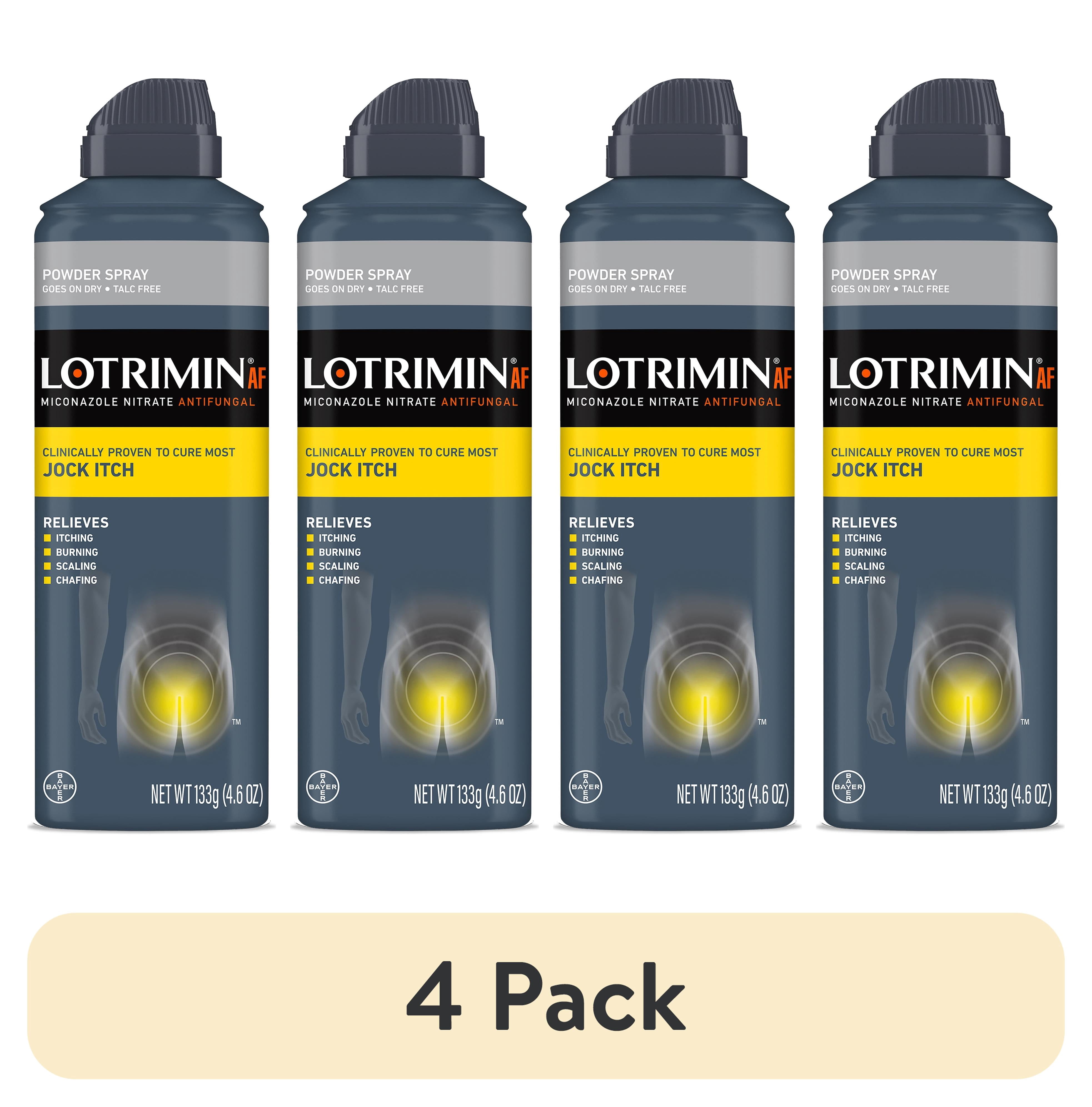 (4 pack) Lotrimin AF Jock Itch Antifungal Spray, Powder Spray, 4.6 oz ...