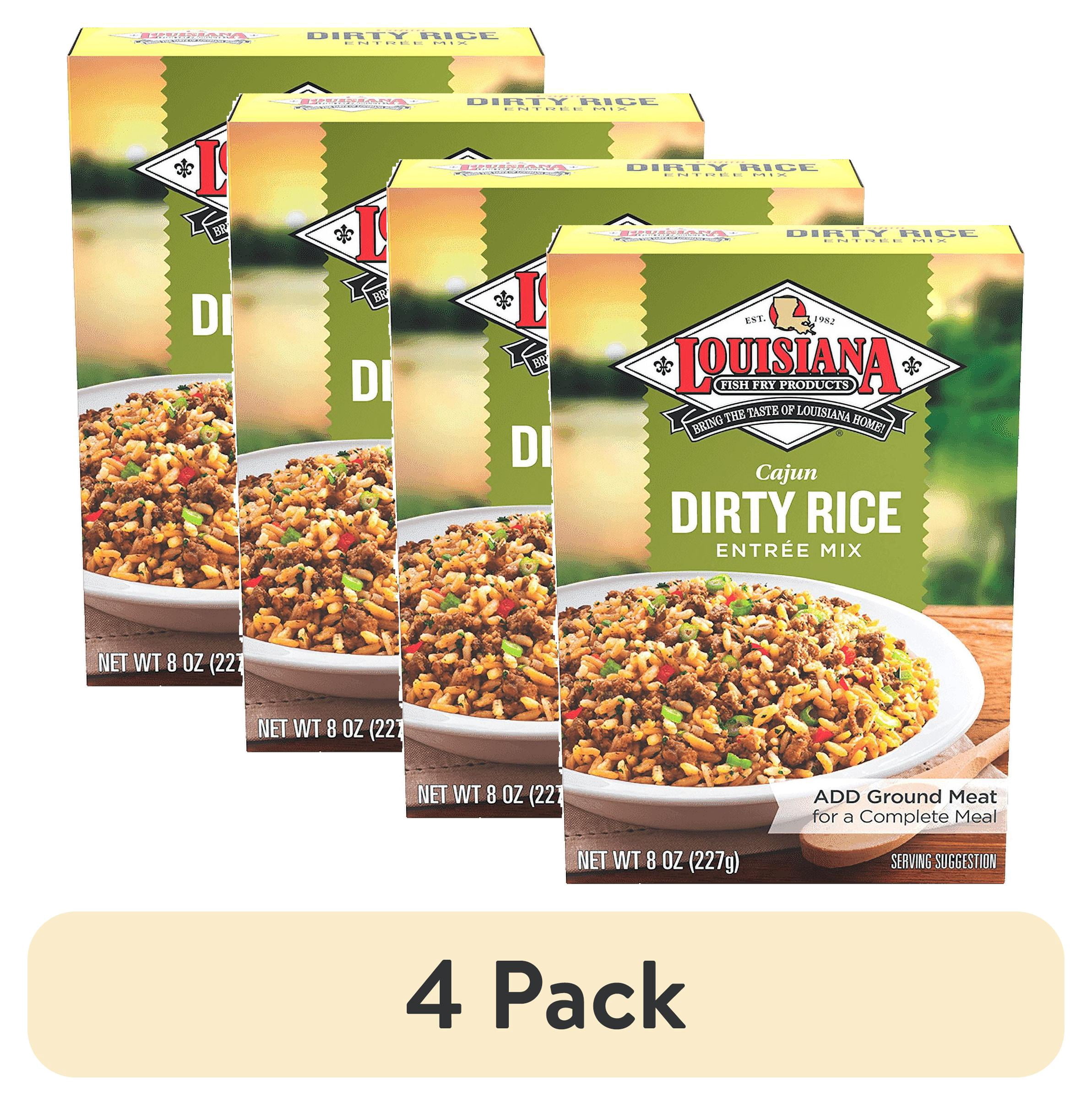 (4 pack) Louisiana Fish Fry Products Dirty Rice Mix 8 oz Box