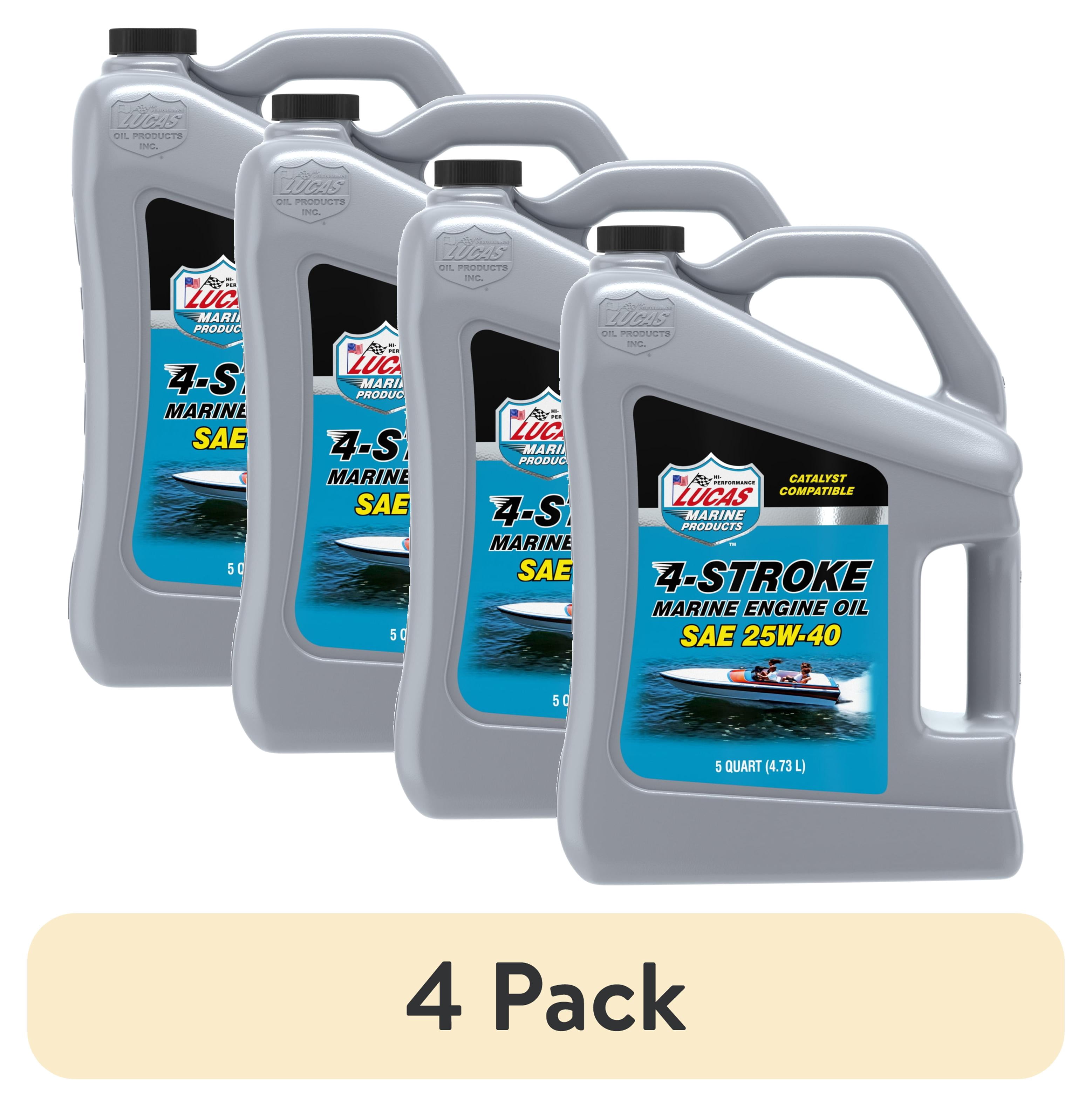 (4 pack) Stern Drive Inboard Engine Oil SAE 25W-40