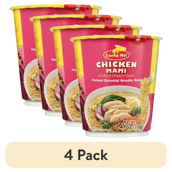 (4 pack) Lucky Me Pinoy Chicken Flavor Instant Noodles, 65 Gram