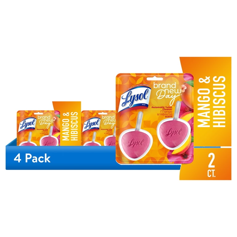4 pack) Lysol® Automatic Toilet Bowl Cleaner, Brand New Day, Mango