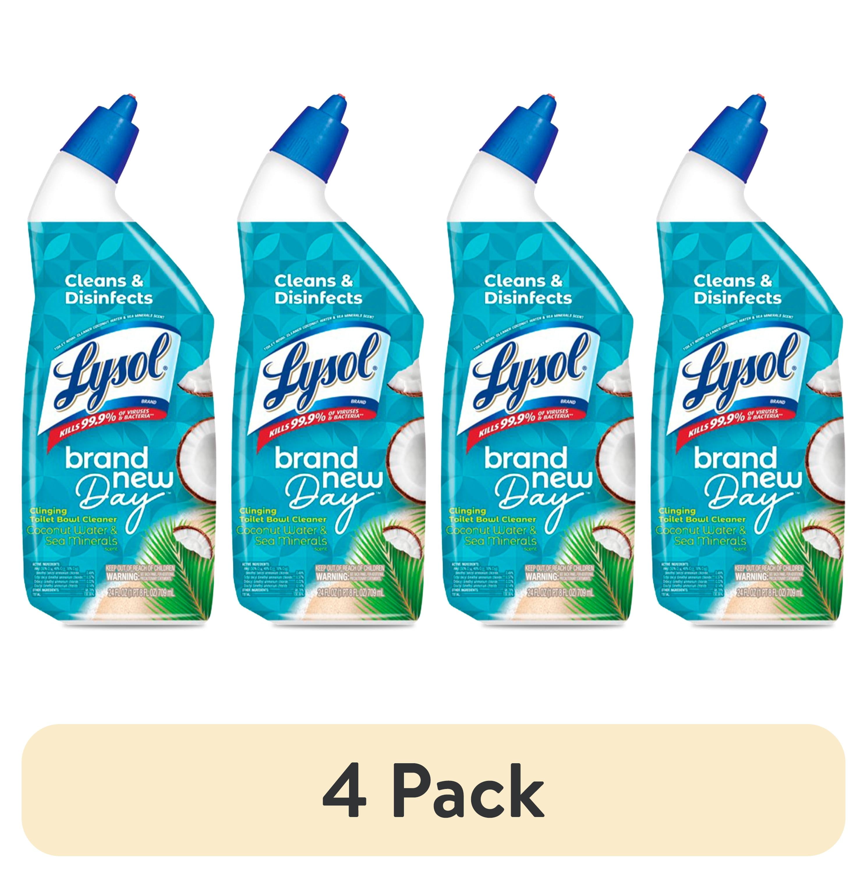(4 pack) Lysol® Toilet Bowl Cleaner Gel, Brand New Day, Coconut & Sea Minerals, 24oz