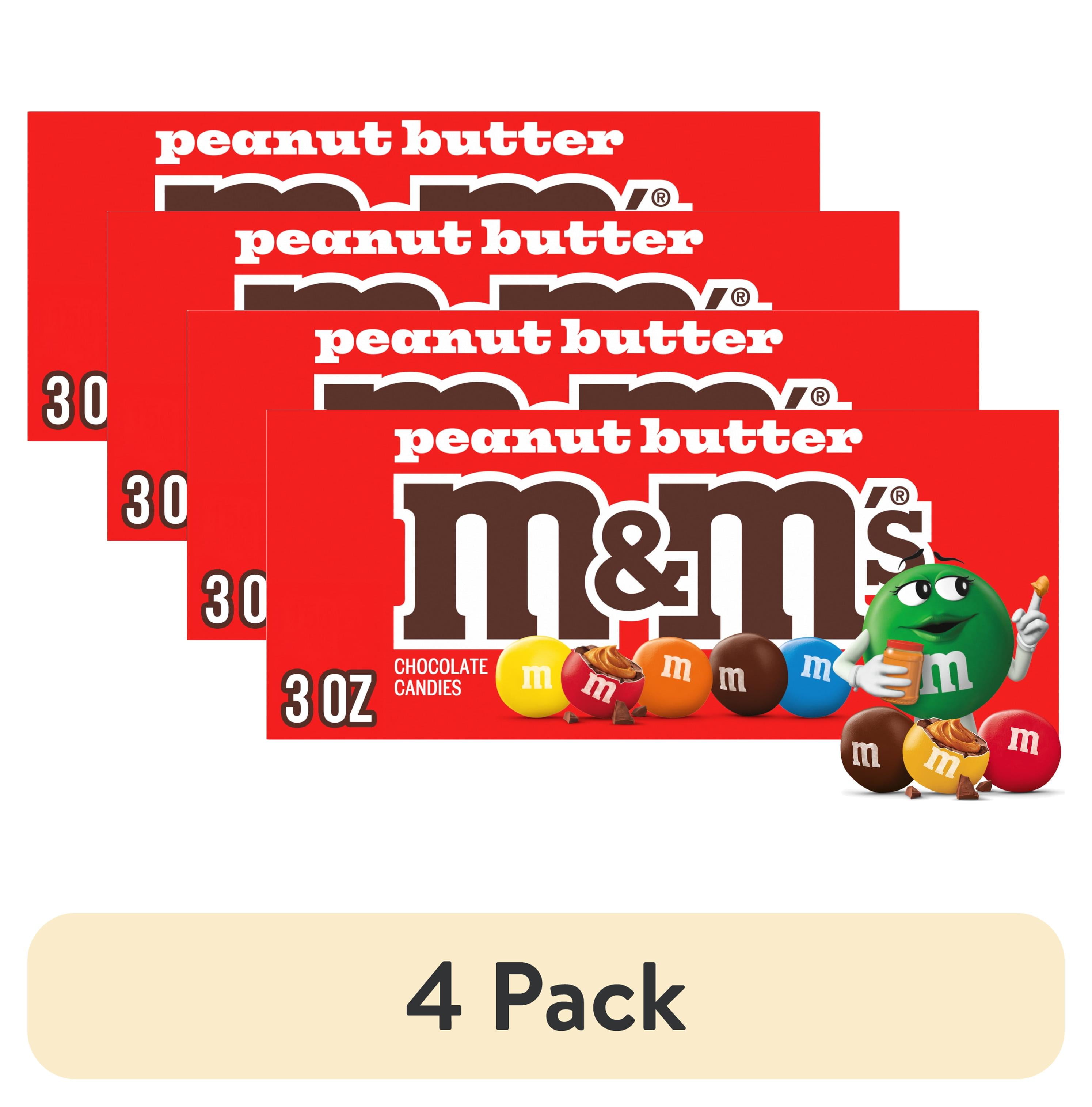 (4 pack) M&M's Peanut Butter Milk Chocolate Candy Theater Box - 3 oz Box