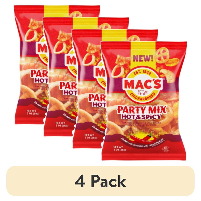 4 pack) Mac's Hot & Spicy Party Mix, 4 oz Bag - Walmart.com