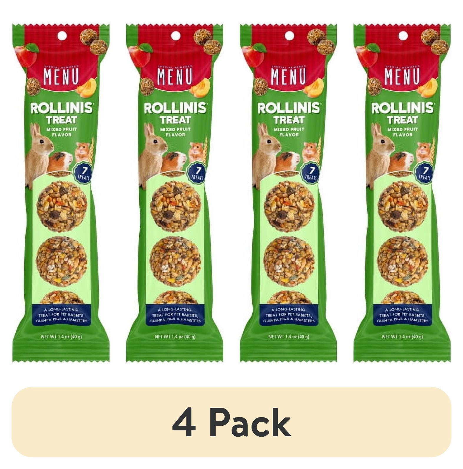 Rollini (4 pack) MENU Rollinis Mixed Fruit Small Animal Treat 1.4oz - Walmart.com
