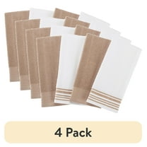 (4 pack) Mainstays 4-Pack 16”x26” Woven Kitchen Towel Set, Brownstone