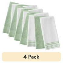 (4 pack) Mainstays 4-Pack 16”x26” Woven Kitchen Towel Set, Sage