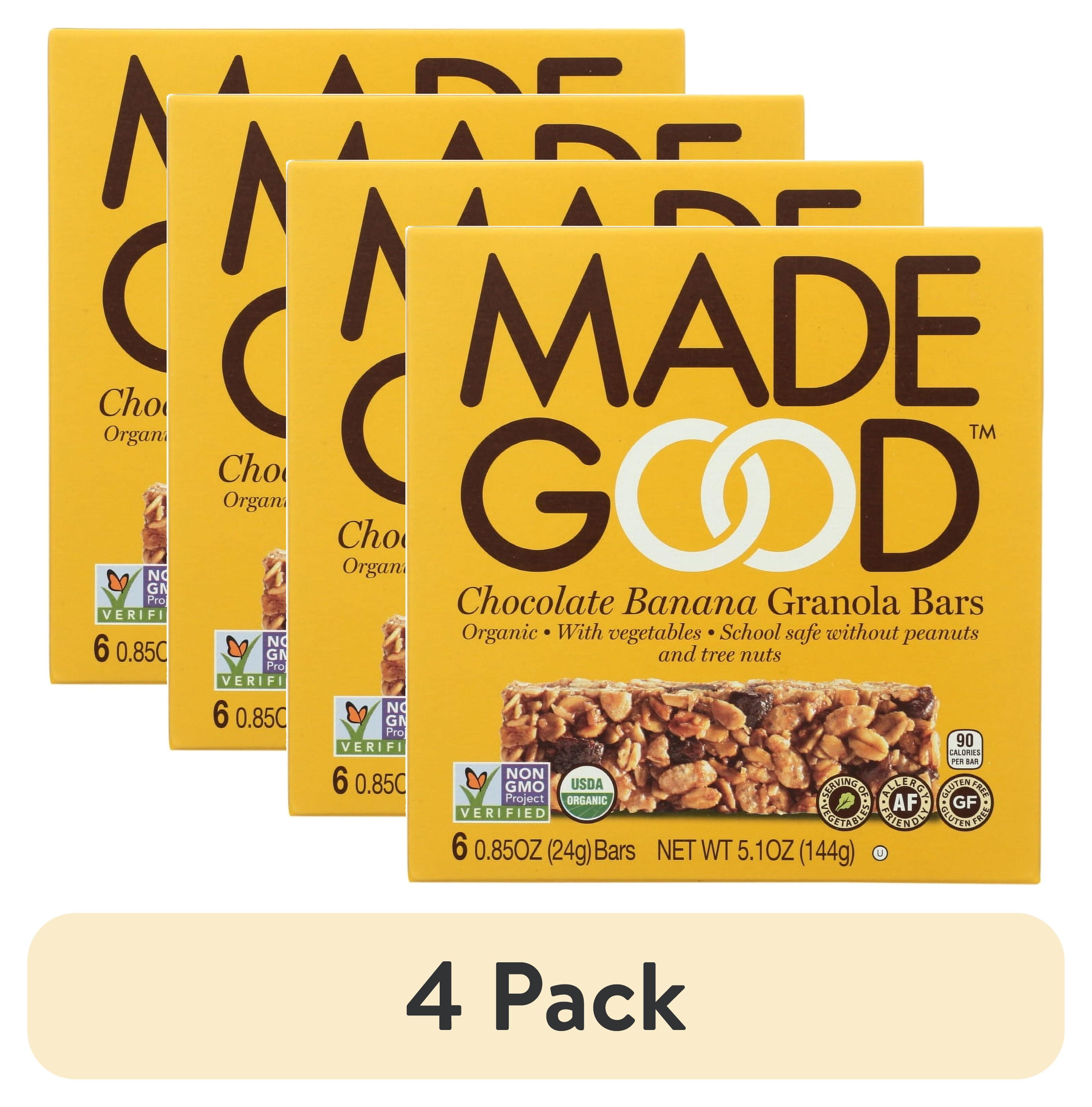 MadeGood Organic Chocolate Banana Granola Bars Six Count with
