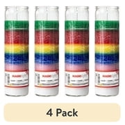 (4 pack) MagicLight Religious Candles 9.6 oz - Clear Powers Glass Jar, Unscented Wax