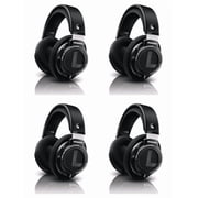 4 pack Magnavox HiFi Stereo Over-Ear Wired Headphones SHP9500M Black 1.5m Cable
