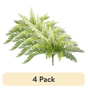 (1 pack) Mainstays 10" Artificial Plastic Green Alpine Wood Fern Plant Pick