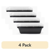 (4 pack) Mainstays 10-Piece Meal Prep Set, 5 Containers + 5 Lids, 1 ...