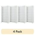thumbnail interactive-video image 1 of (4 pack) Mainstays 10 Shelf Organizer Shoe Rack with Cover to Hold 30 Pair Shoes, 31.5 in W x 13.46 in D x 69.09 in H, White, 1 of 9