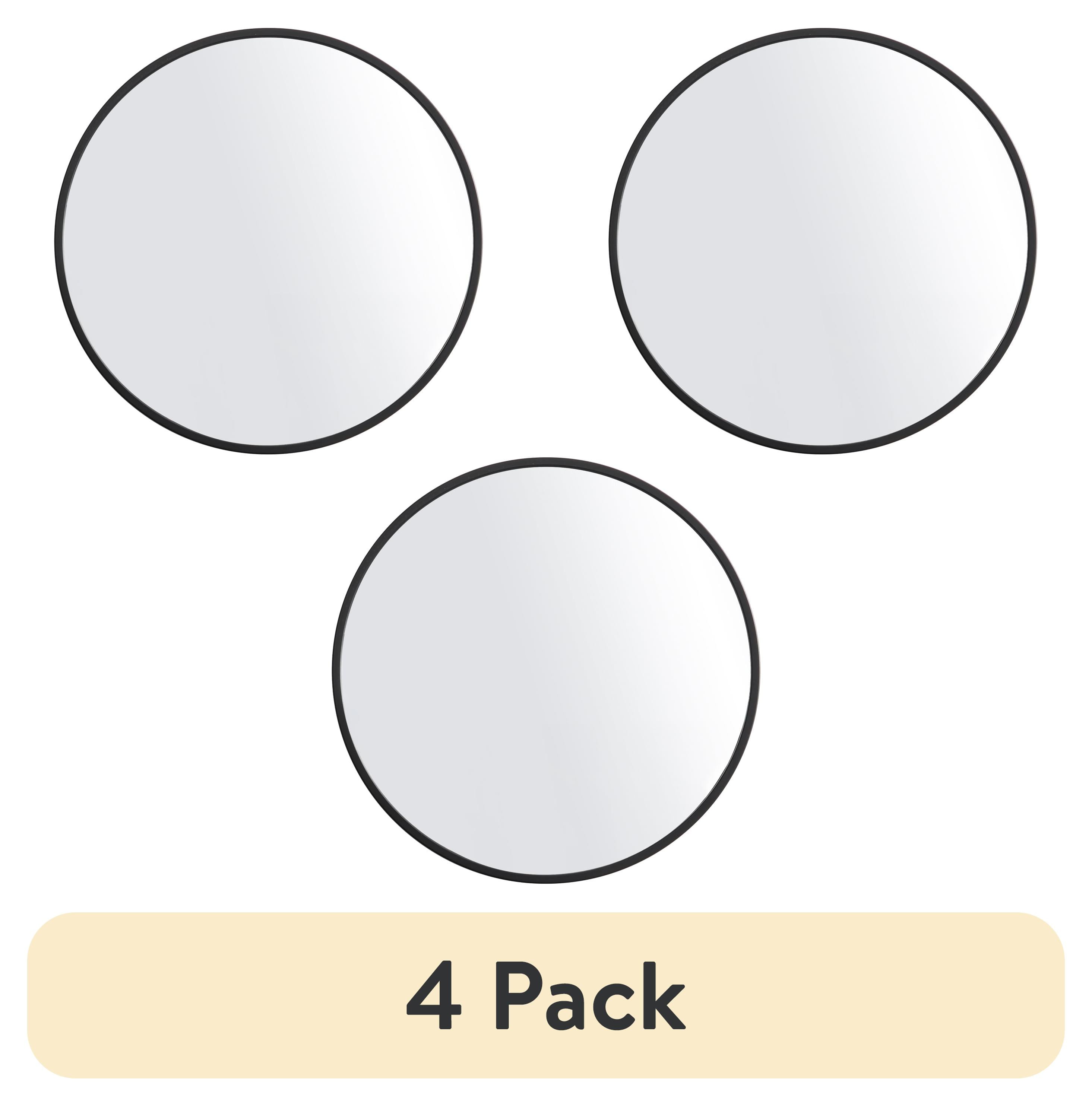 (4 pack) Mainstays 10" x 31" Black Round Wall Mirror, Set of 3