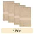 thumbnail image 1 of (4 pack) Mainstays Basic Hand Towel, Soft 100% Cotton and highly absorbent Hand Towel, Tan, 1 of 8
