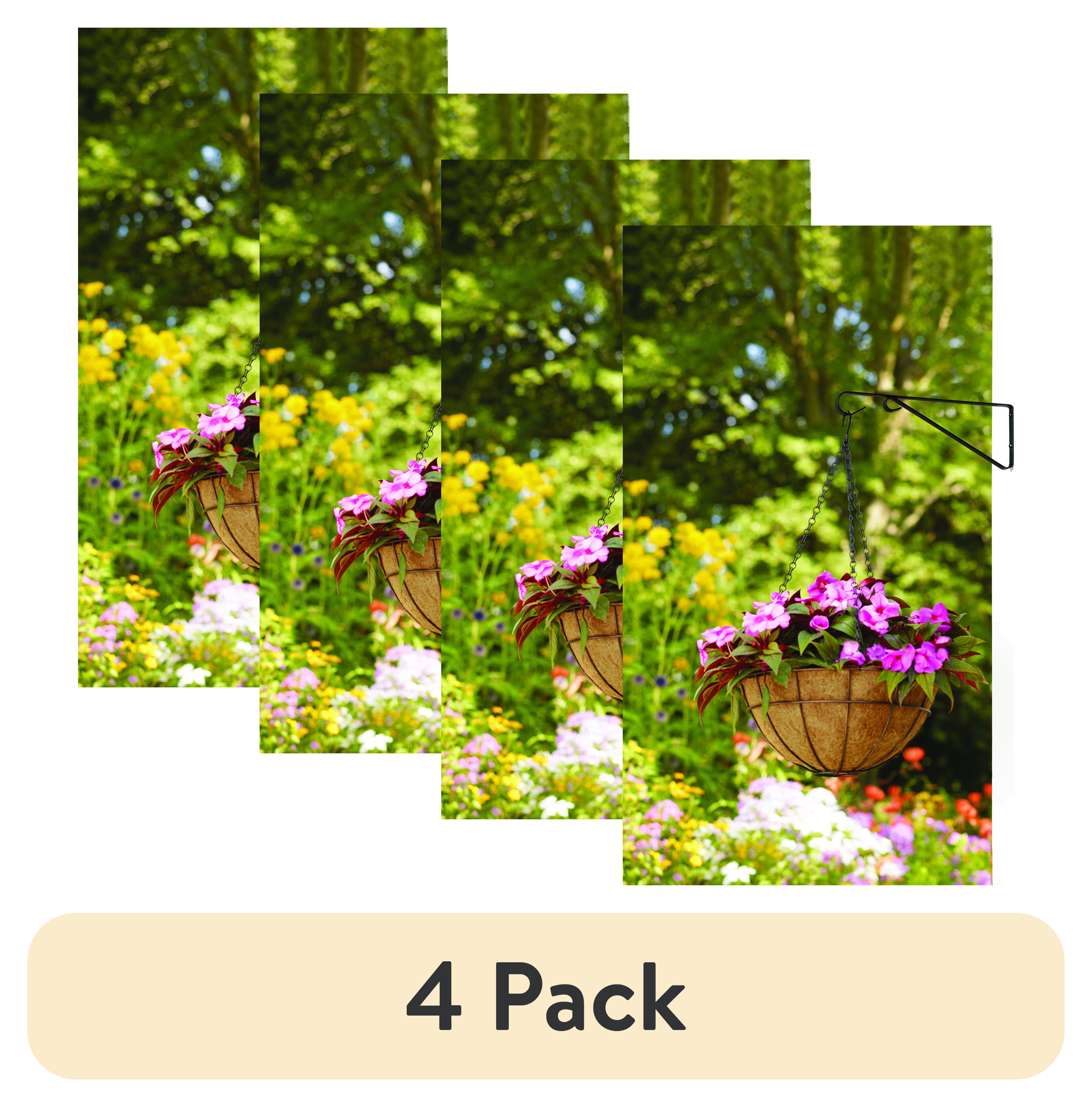 (4 pack) Mainstays 12 inch Black Iron Plant Bracket