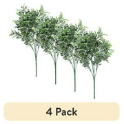 (4 pack) Mainstays 14.2" Green Artificial Boxwood Leaf Pick