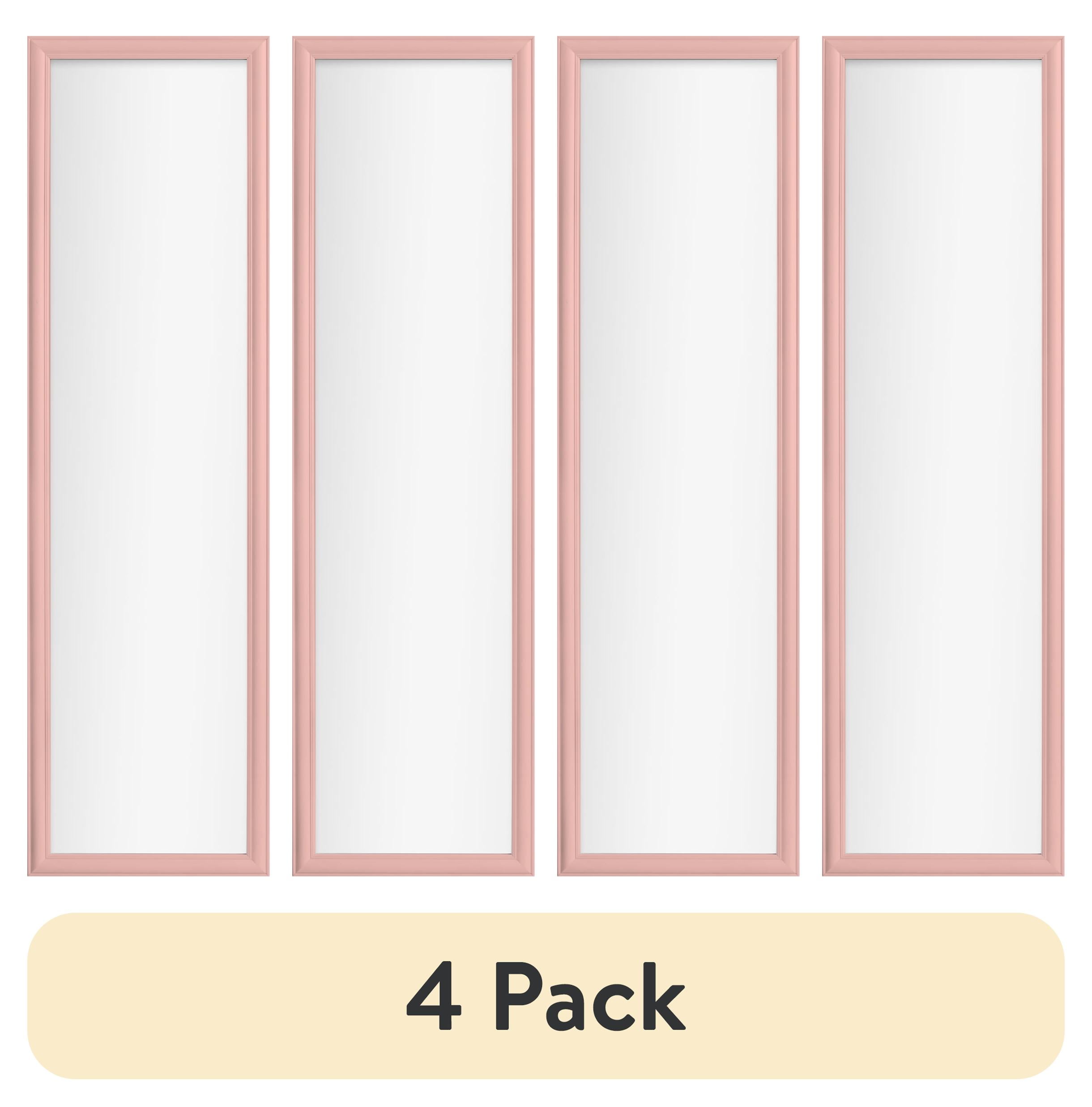 (4 pack) Mainstays 14.25" x 50.25" Pink Over the Door Mirror
