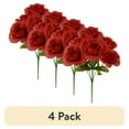 thumbnail image 1 of (4 pack) Mainstays 14"  Artificial Flower Pick, Rose, Red. Indoor Use, 1 of 9
