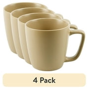 (4 pack) Mainstays Alessandra 14 oz Solid Matte Brown Stoneware Mug