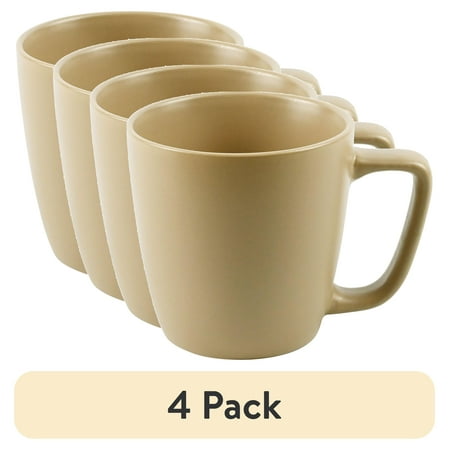 (4 pack) Mainstays Alessandra 14 oz Solid Matte Brown Stoneware Mug price history and forecast - Mainstays MS64100126213BS