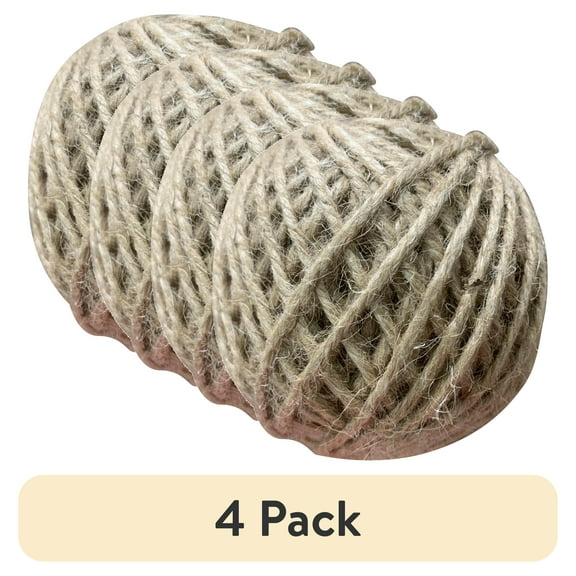 (4 pack) Mainstays 150' Jute Twine, Natural,1 Each