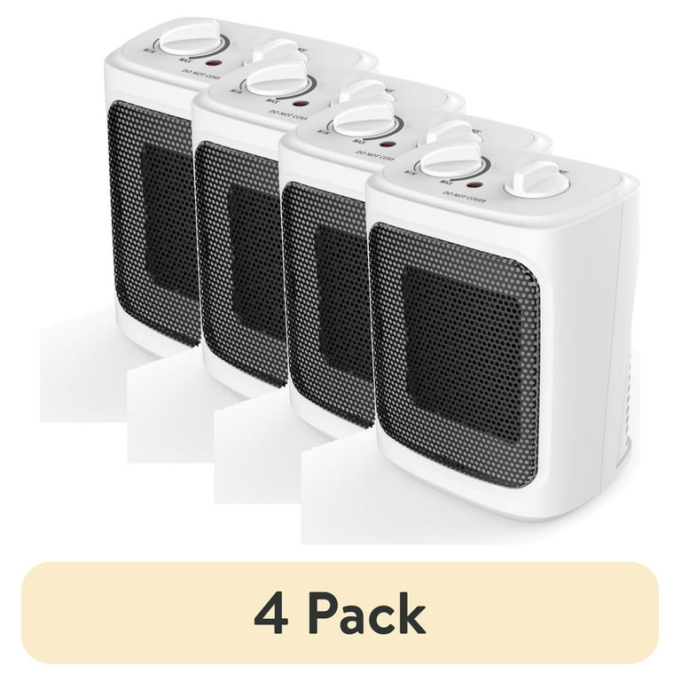 4 pack) Mainstays 1500W Ceramic Fan-Forced Electric Space Heater