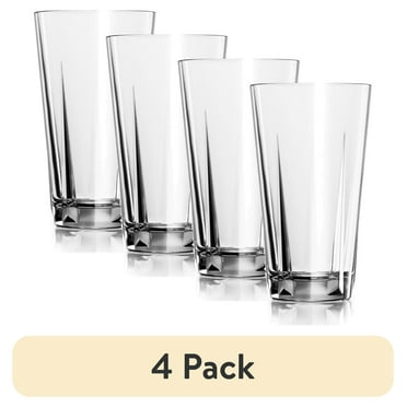 (4 pack) Mainstays Luciana 16 oz Glass Tumbler