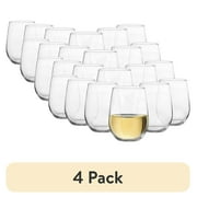 (4 pack) Mainstays 17oz Stemless Wine Glass