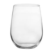 (4 pack) Mainstays Clear Stemless Wine Glass Set, 17 oz