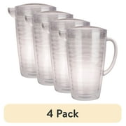 4 pack Mainstays 2.5 Quart Double Wall Clear Acrylic Pitcher