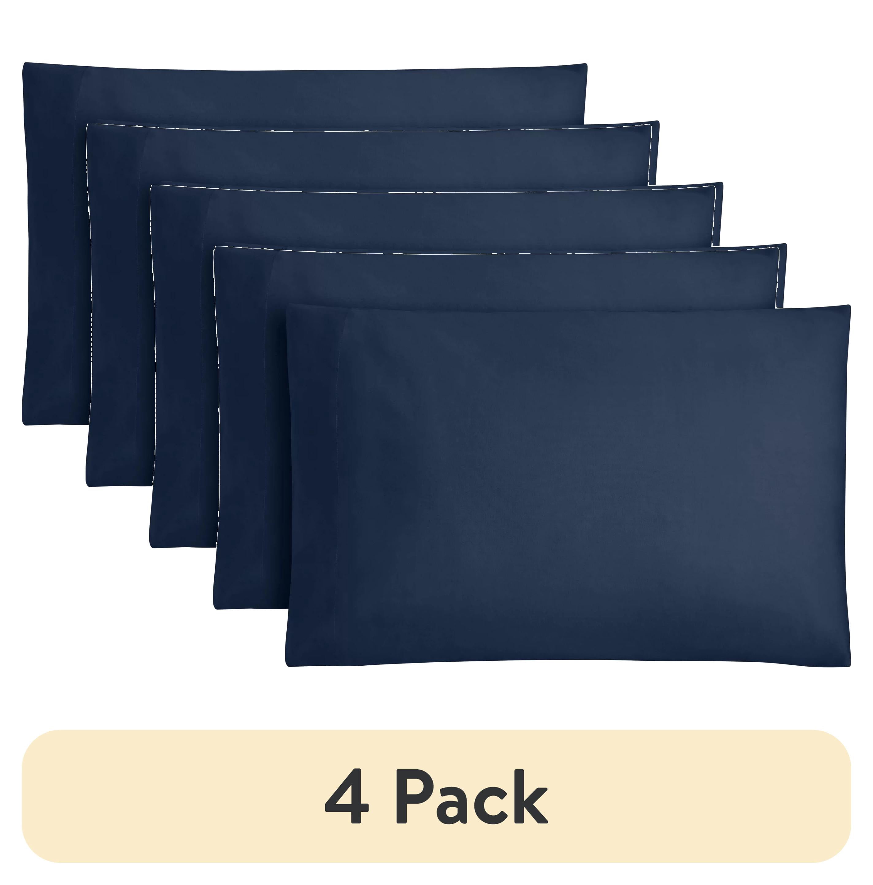 Count Blue (4 pack) Mainstays 2-Piece 300 Thread Count Blue Cove Cotton Blend ...