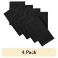 thumbnail image 1 of (4 pack) Mainstays 2-Piece 300 Thread Count Solid Rich-Black CVC Cotton Blend Pillowcase Set, Standard/Queen, Teen/Adult Age, 1 of 5