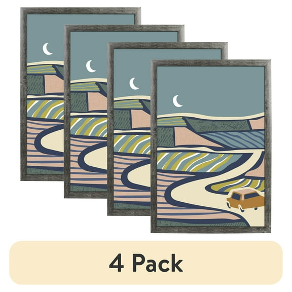 (4 pack) Mainstays – 24x36 Picture Frame – Rustic Gray Museum Profile Wall Photo Frame