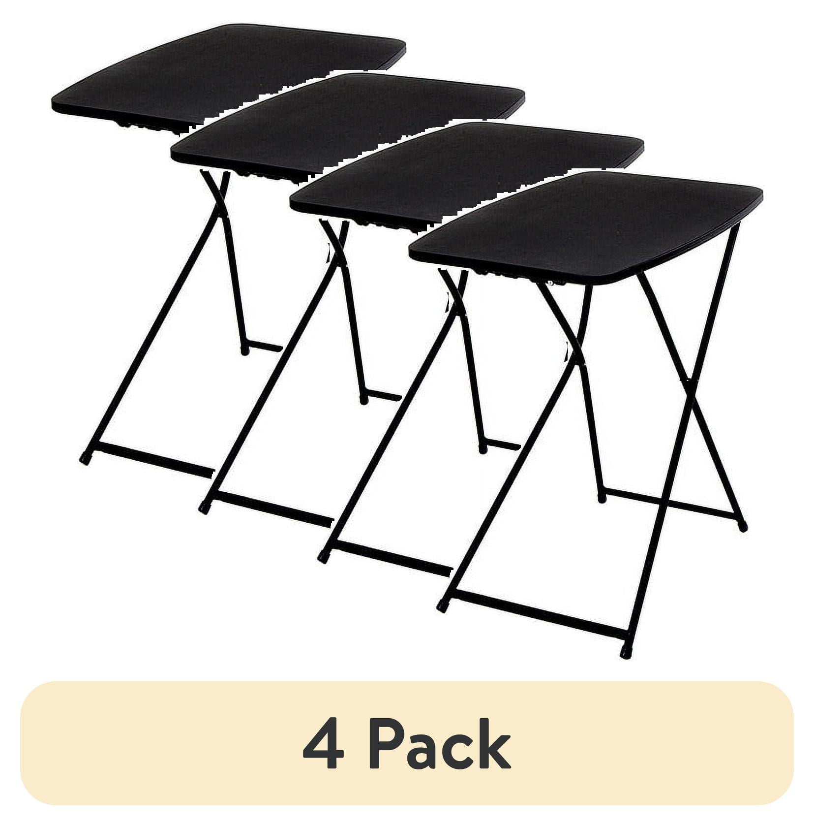 (4 pack) Mainstays 26" Adjustable Height Personal Folding Table, Black