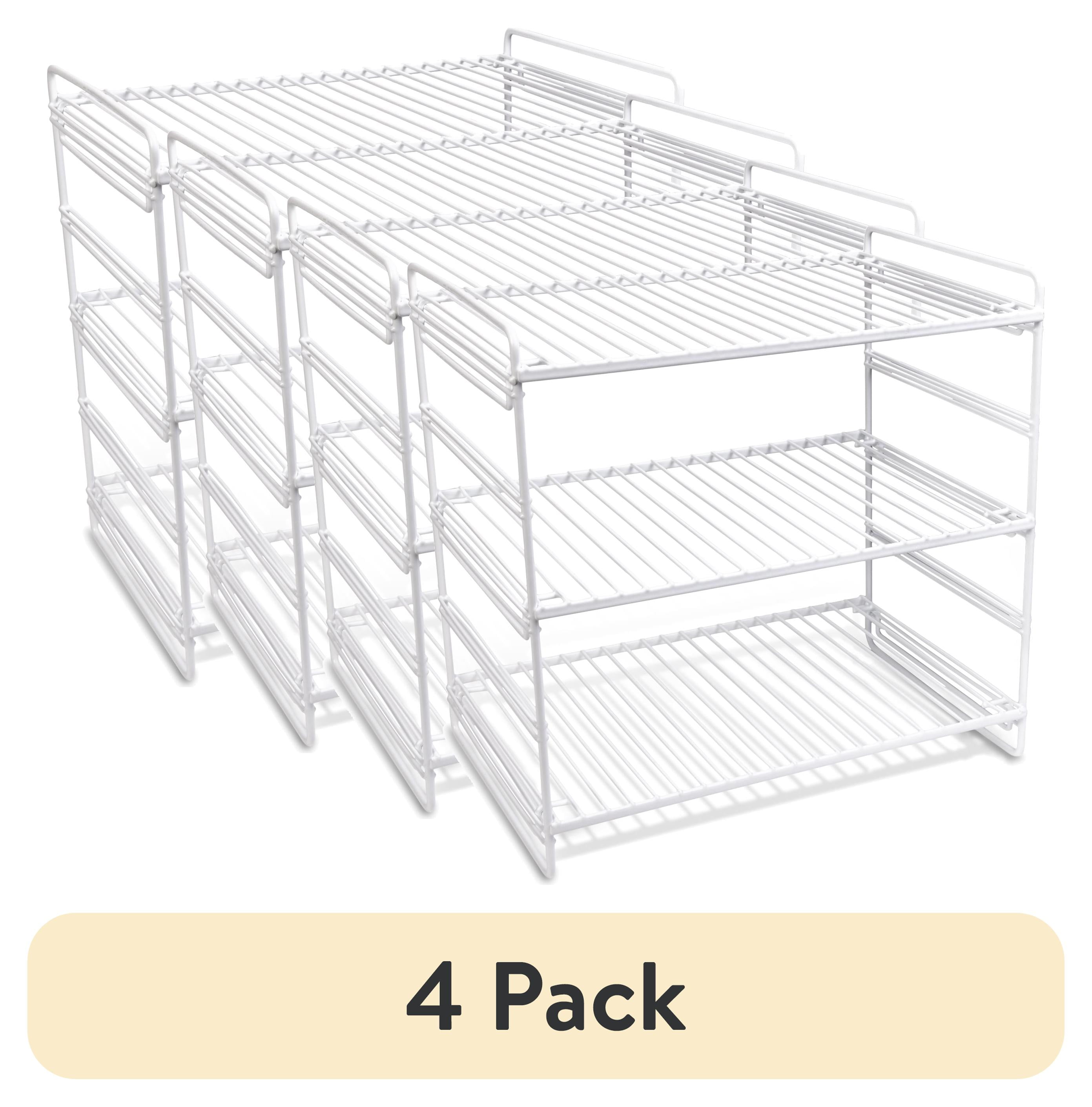 Mainstays 3-Tier Adjustable Wire Organizer Shelf, White, Small
