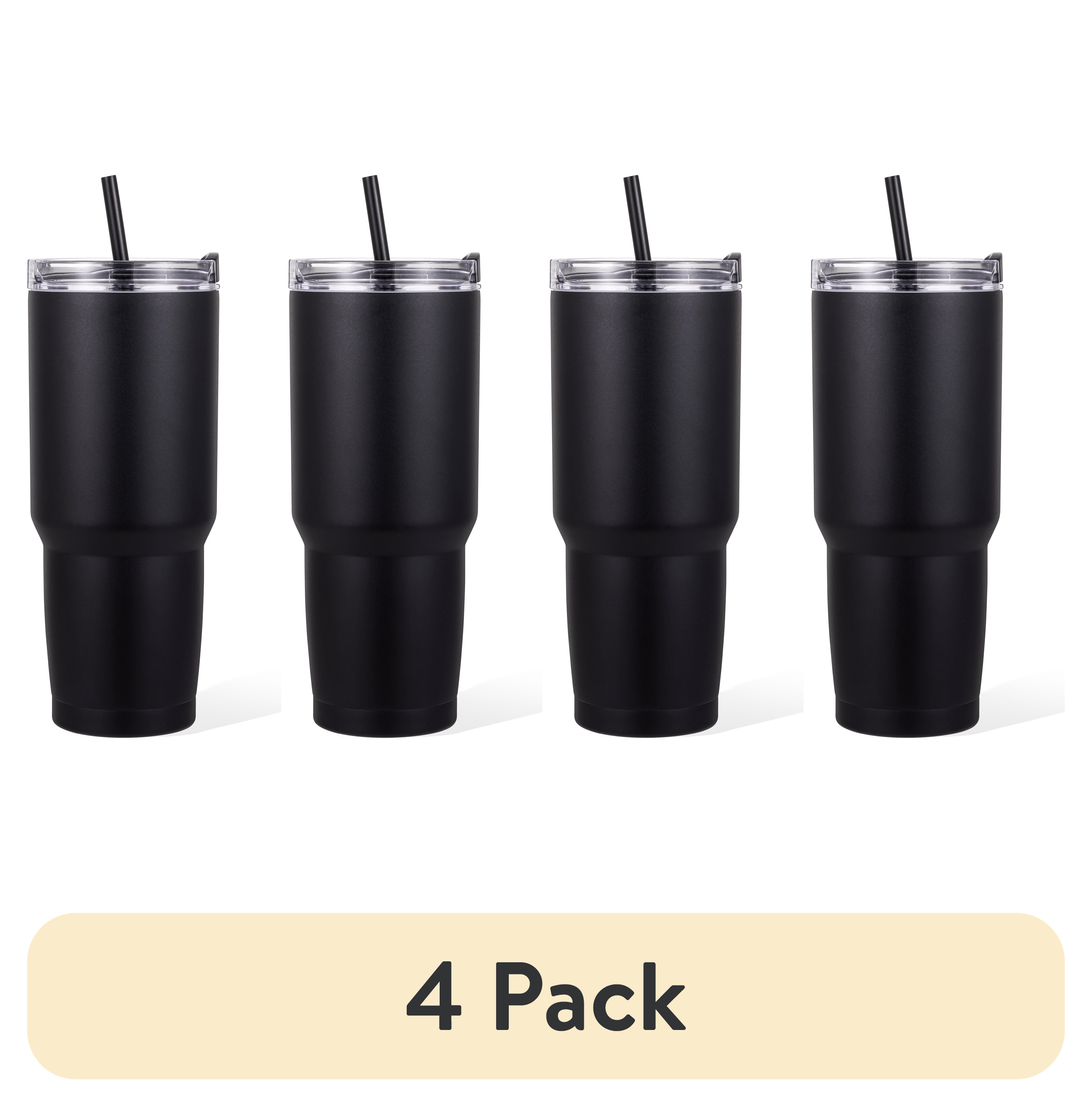 Mainstays 30 oz Insulated Stainless Steel Tumbler with 2-in-1 Lid