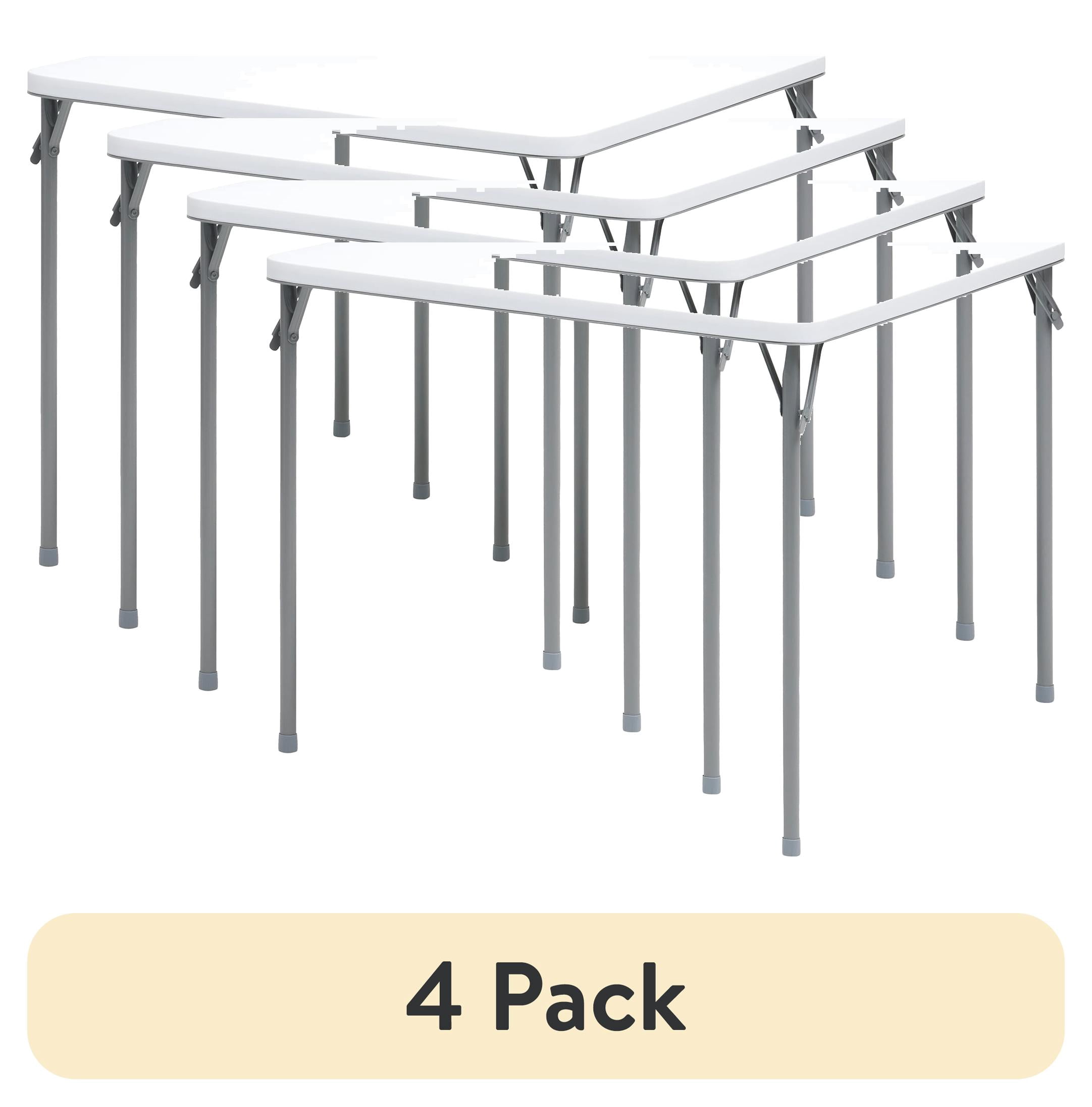 (4 pack) Mainstays 34 in Square Folding Card Table, White