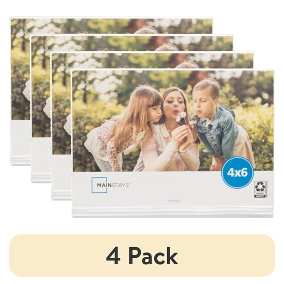 (4 pack) Mainstays – 6x4 Picture Frame – Acrylic Tabletop Photo Frame