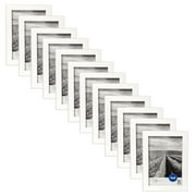 (4 pack) Mainstays - 4x6 Picture Frame - White Gallery Linear Program Tabletop & Wall Photo Frame, Set of 3