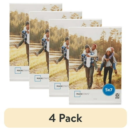 (4 pack) Mainstays – 5x7 Picture Frame – Acrylic Tabletop Photo Frame