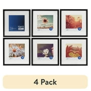 (4 pack) (4 pack) (4 pack) (4 pack) Mainstays Black Matted Gallery Wall Picture Frame Set 8" x 8" 6-Piece