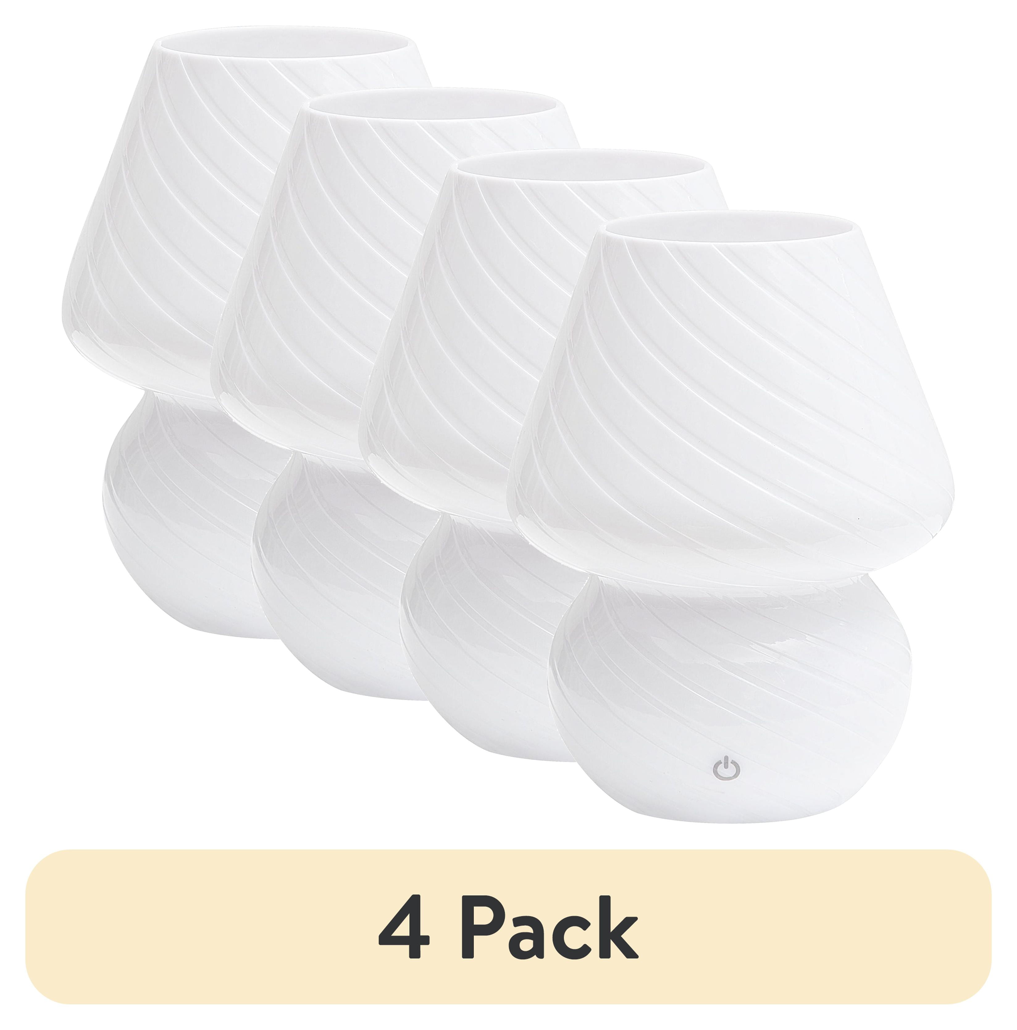 (1 pack) Mainstays 8" Color-Changing Mushroom Accent LED Lamp, White Stripe