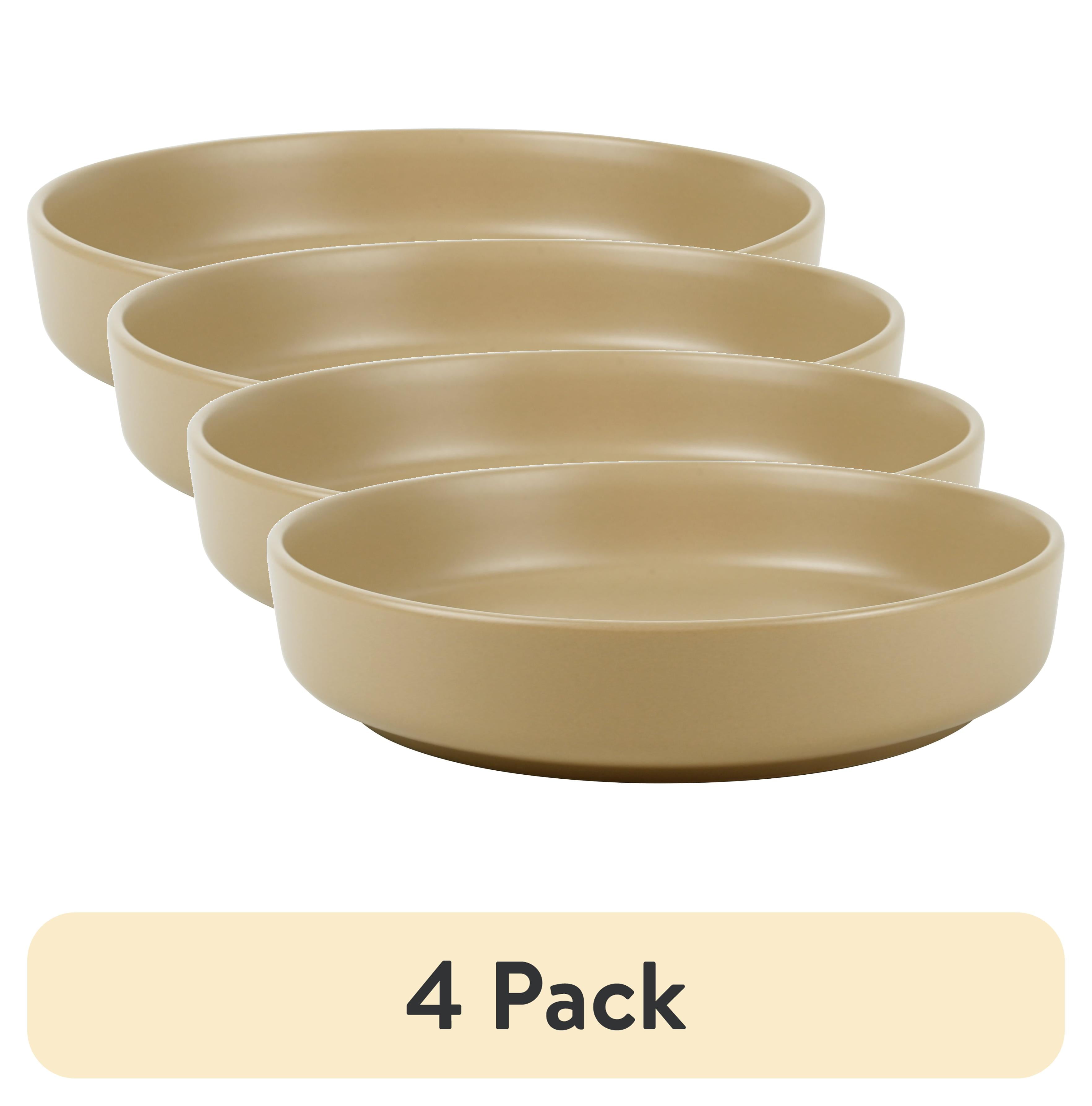 (4 pack) Mainstays Alessandra Matte Brown Stoneware Dinner Bowl