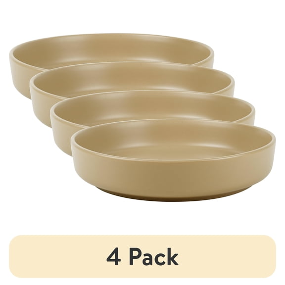 (4 pack) Mainstays Alessandra Matte Brown Stoneware Dinner Bowl