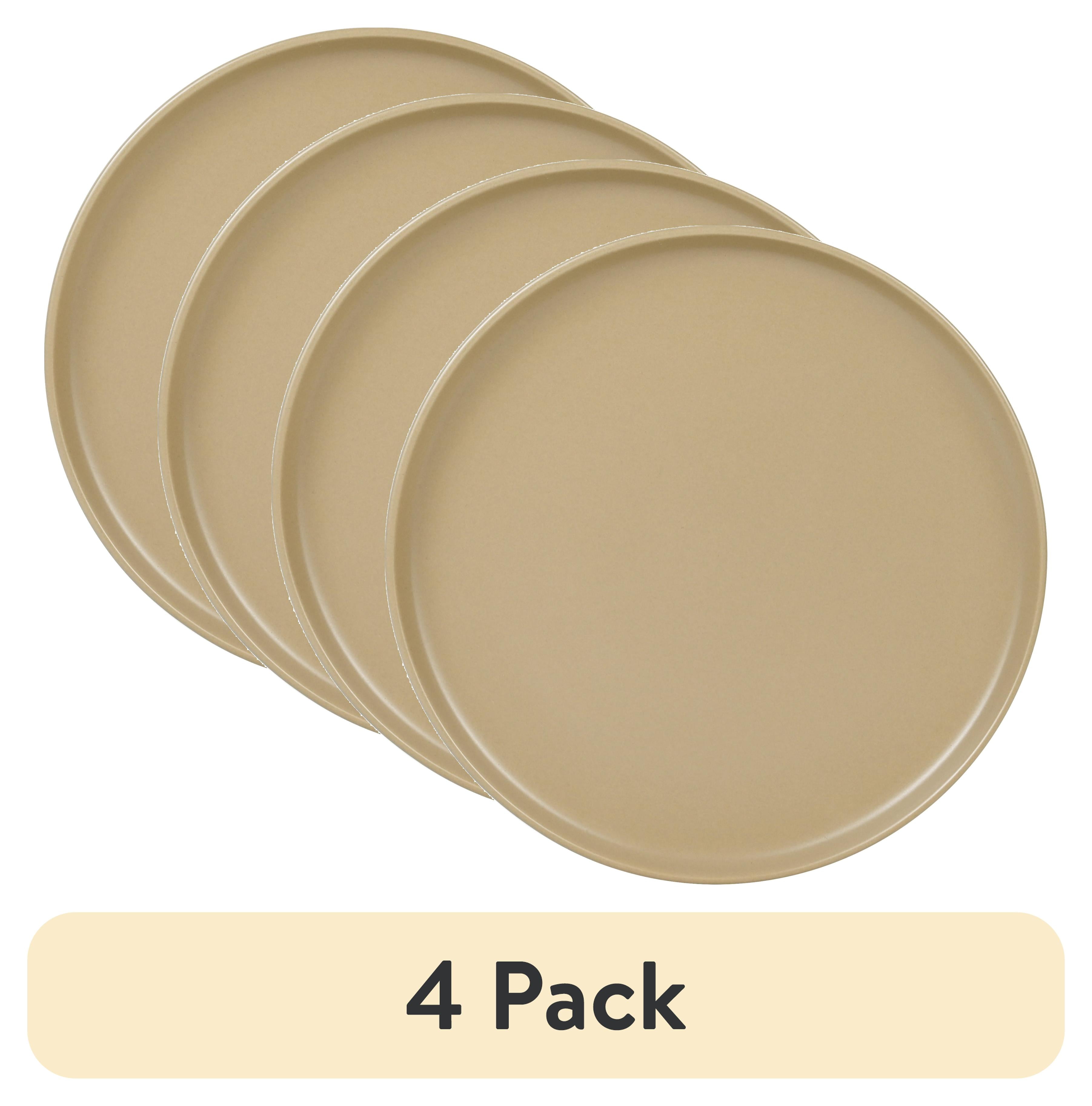 (4 pack) Mainstays Alessandra Matte Brown Round Stoneware Solid Salad Plate - Walmart.com